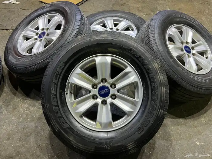 جنوط فورد 150 اصلي وكالة مقاس مع كفرات تاريخ 22 5