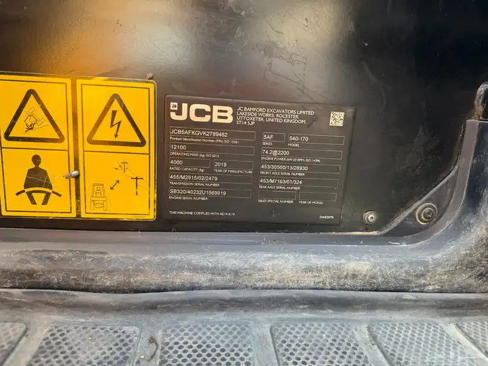 2019 JCB Telehandler Boom Loader 540-170 11