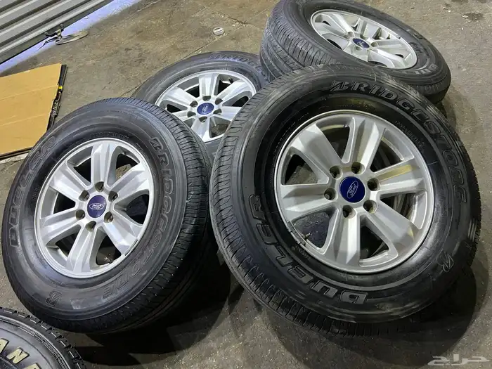 جنوط فورد 150 اصلي وكالة مقاس مع كفرات تاريخ 22 10