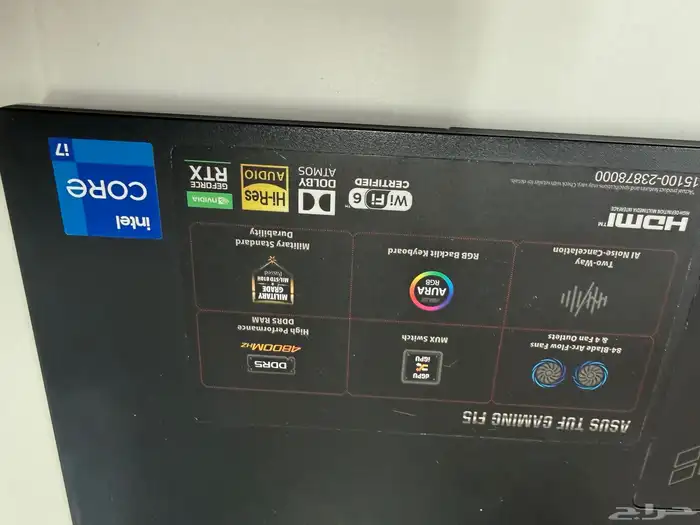 للبيع لابتوب Asus Tuf F15 FX507ZE للالعاب و البرامج الثقيلة 2