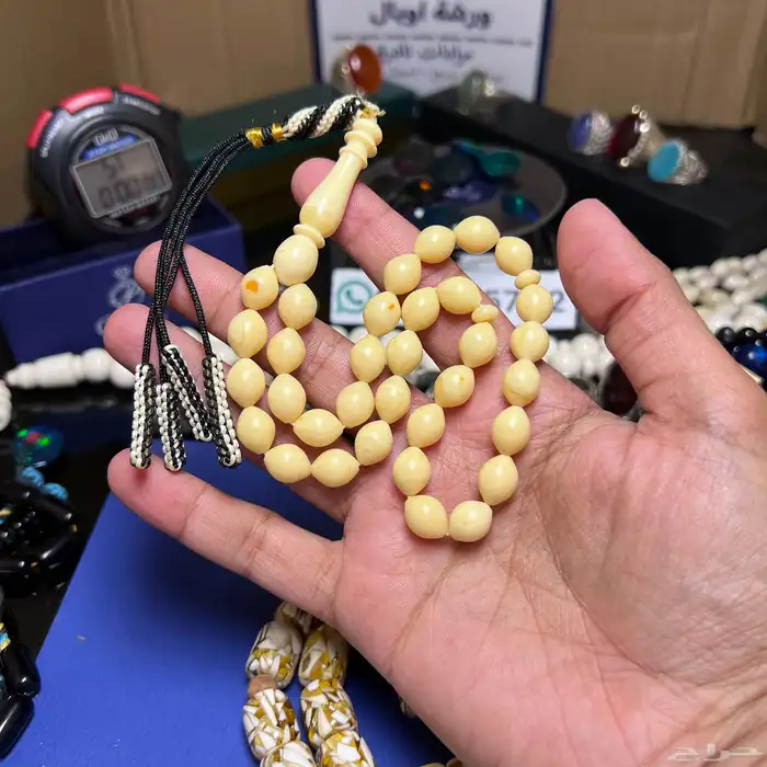 سبحه تراب الكهرمان برائحة المستكه 1