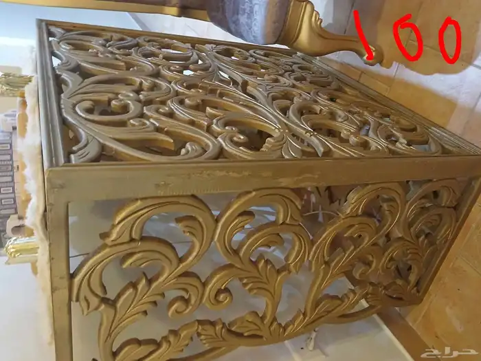 كنب فخم ستائر مدخل طاولة 8