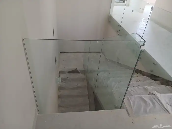 درابزين زجاج سلم سكوريت ترابزين درج السلم درابزين زجاج 12ملي 4