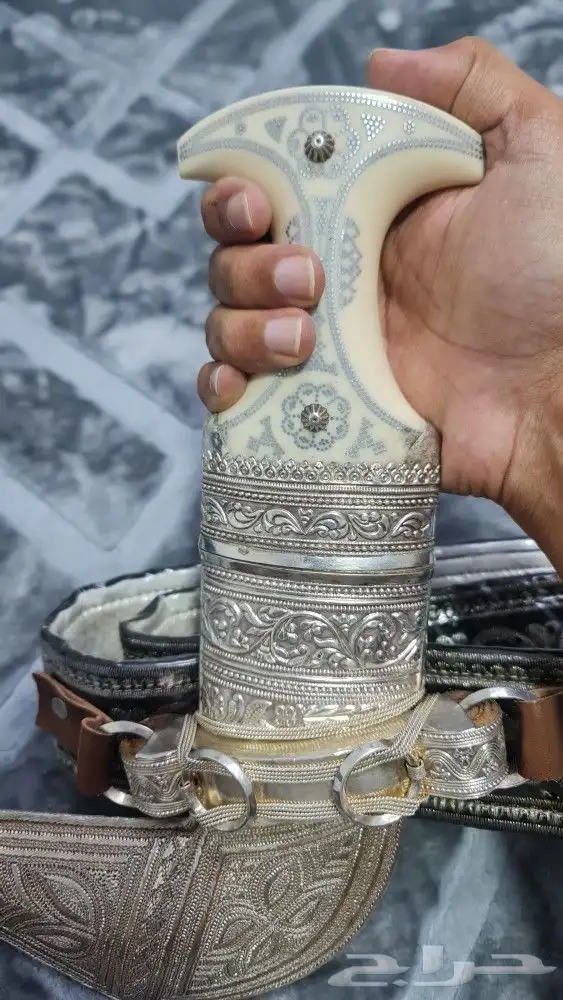 خنجر عمانية كبيره فضة شرط 3