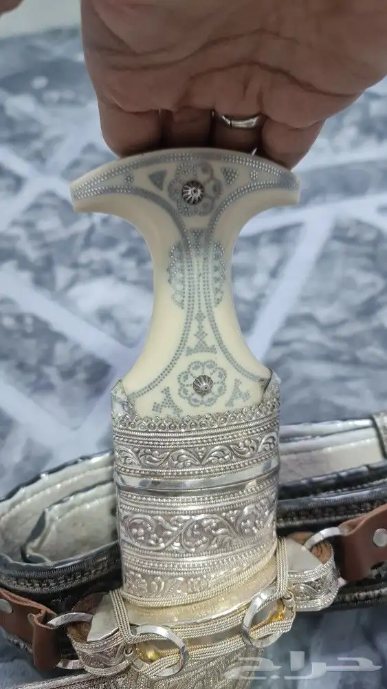 خنجر عمانية كبيره فضة شرط 4