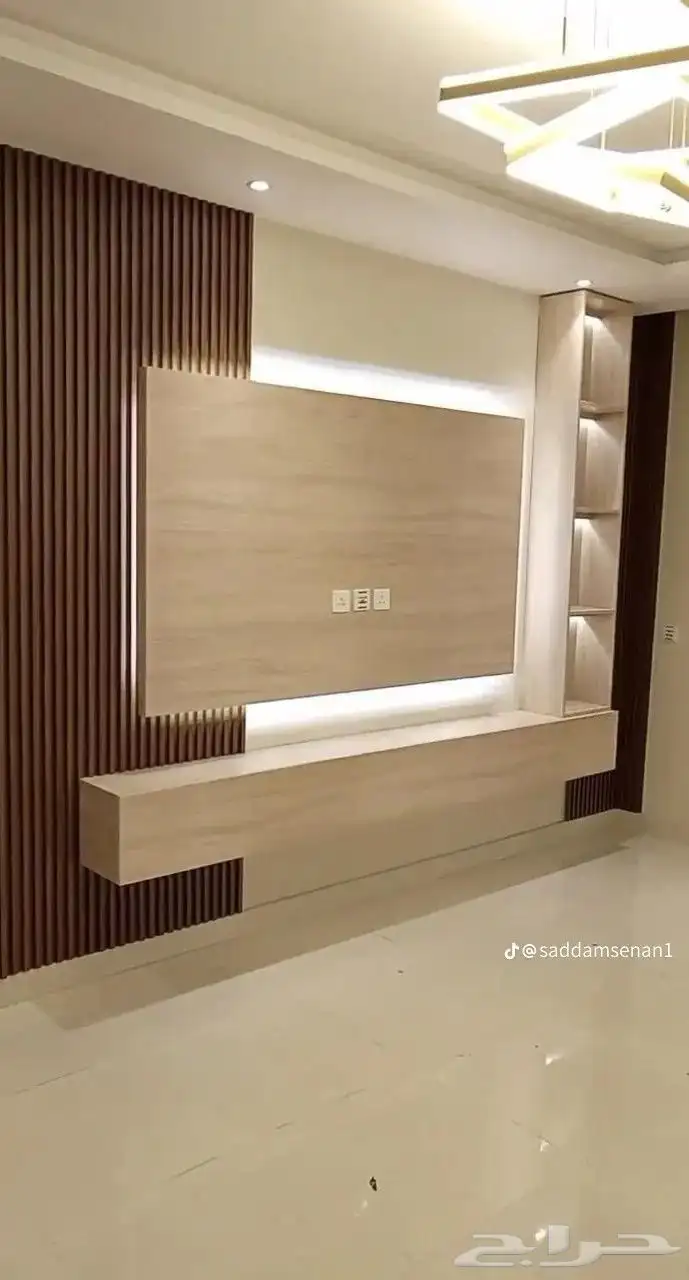 ديكورات بديل شيبورد معا بديل خشب دمعا شاشه معا رفوف معااناره 0