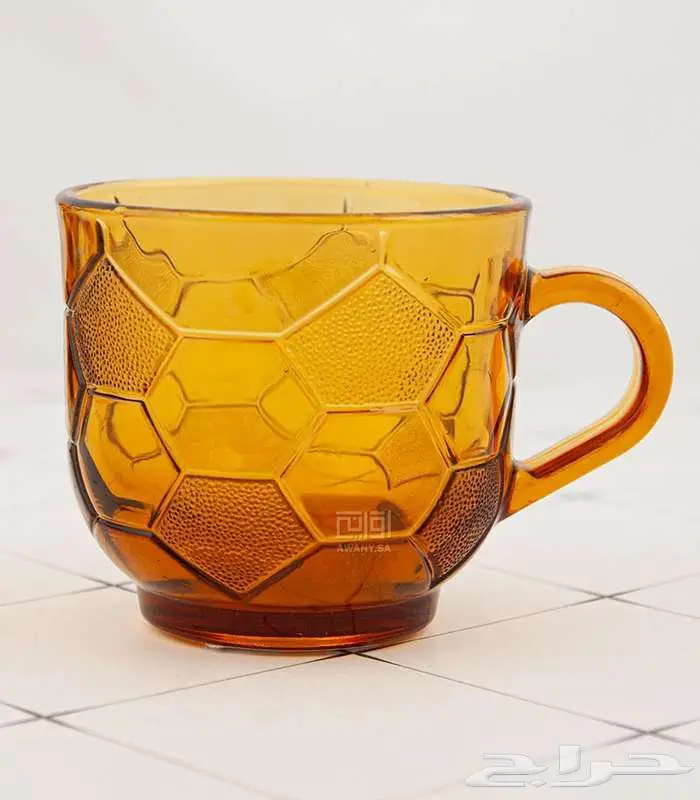 كوب خلية النحل بلون العسل الدافئ 1