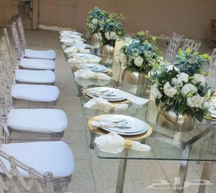 تاجير جلسات شعبيه وكنب وكراسي وطاولات طعام ودفايات 6