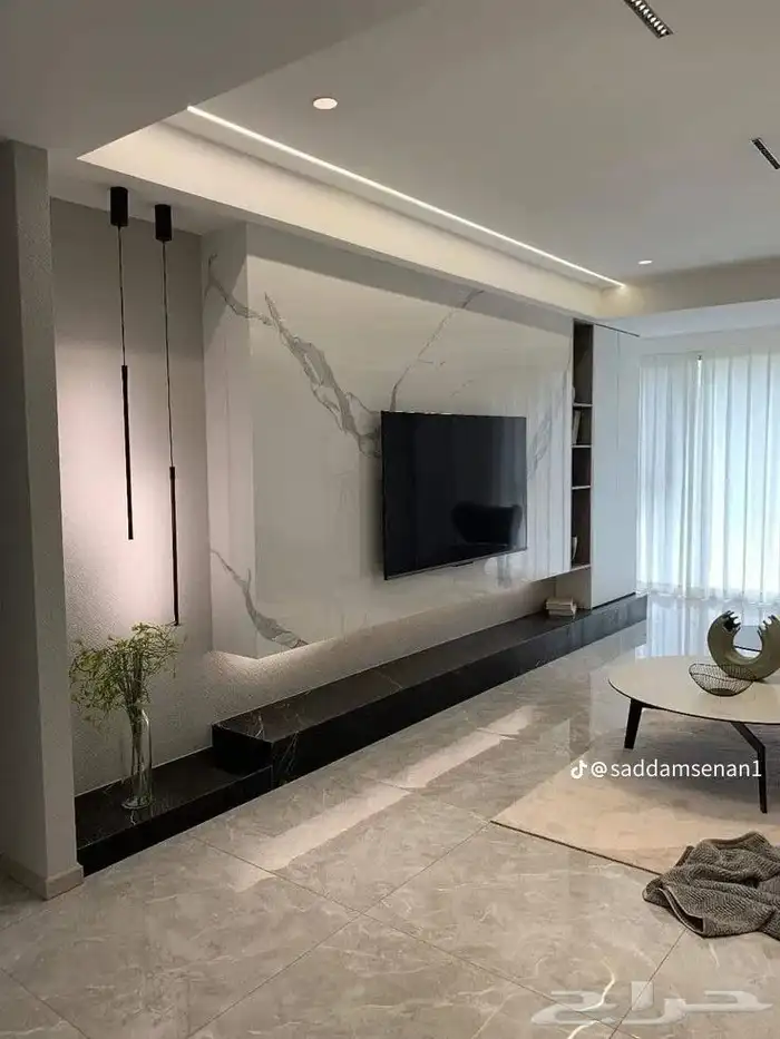 ديكورات بديل شيبورد معا بديل خشب دمعا شاشه معا رفوف معااناره 1