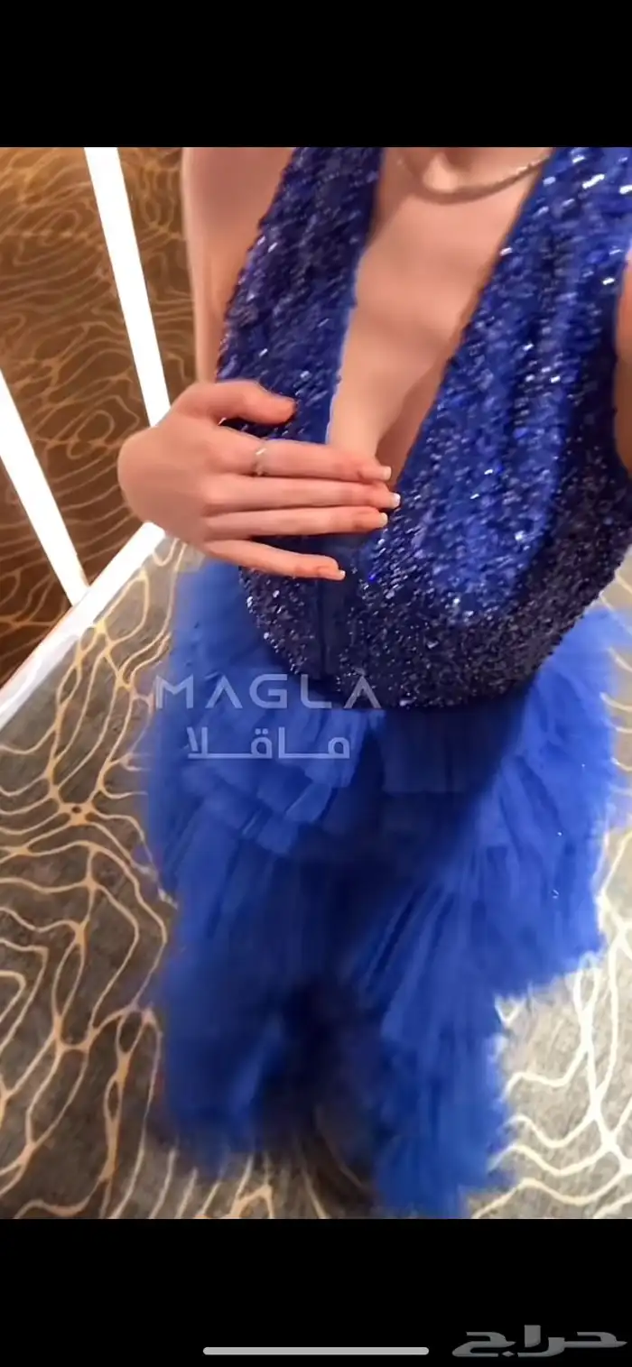 فستان من متجر ماقلا مستعمل مره وحده فقط مقاس سمول 0
