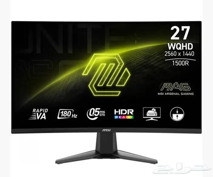 شاشة ألعاب msi منحنية 27 بوصة - 180HZ - دقة 2k 0