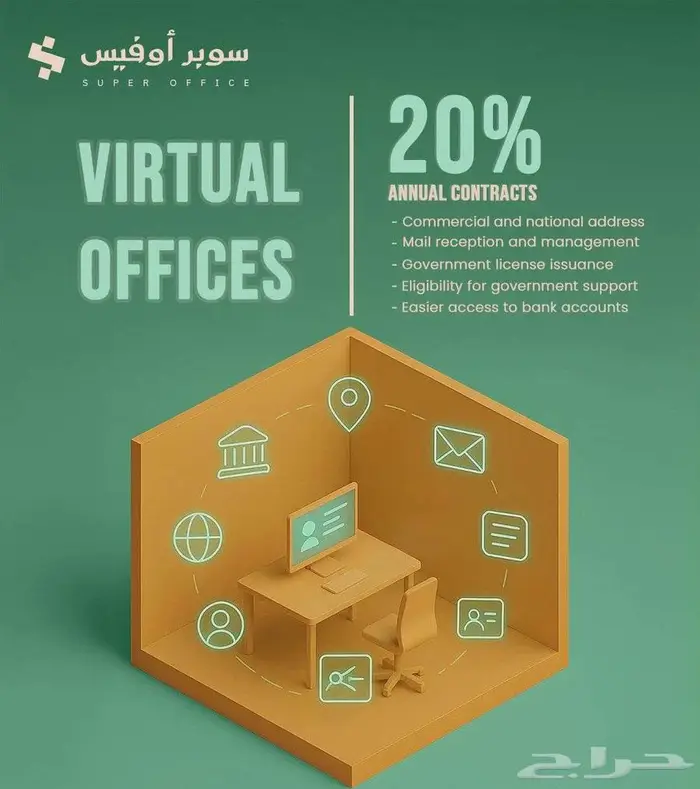 مكاتب مؤثثة جاهزة للايجار 10