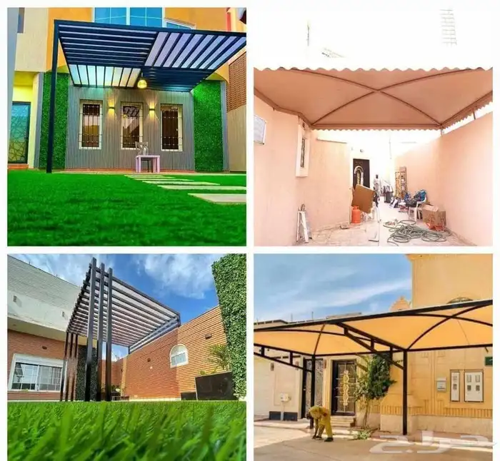 مظلات وسواتر برجولات جلسات شبابيك ليزر 17