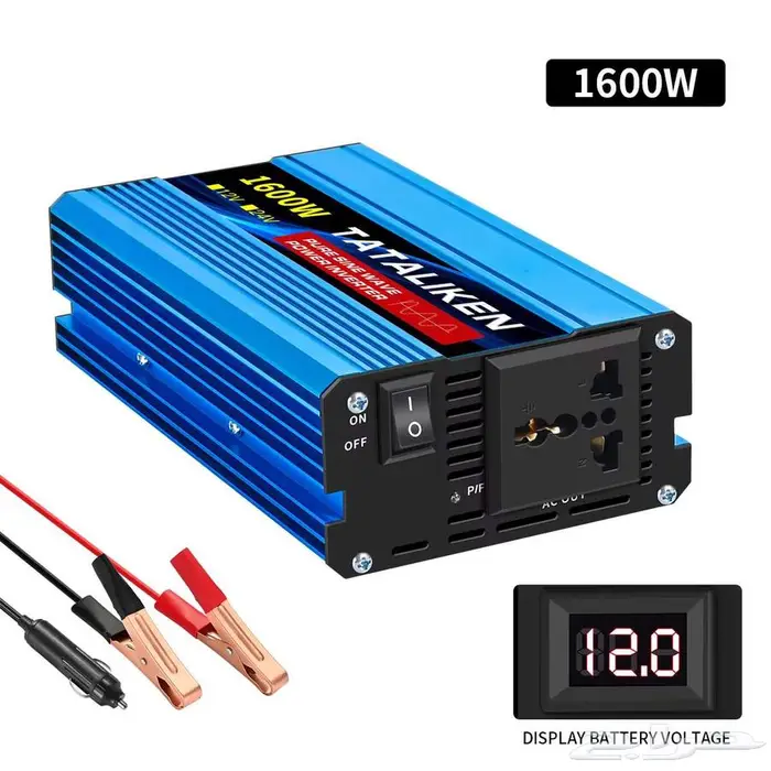 محول كهرباء موجة نقية   بيور ساين 1600 واط - 12V الى 220V 0