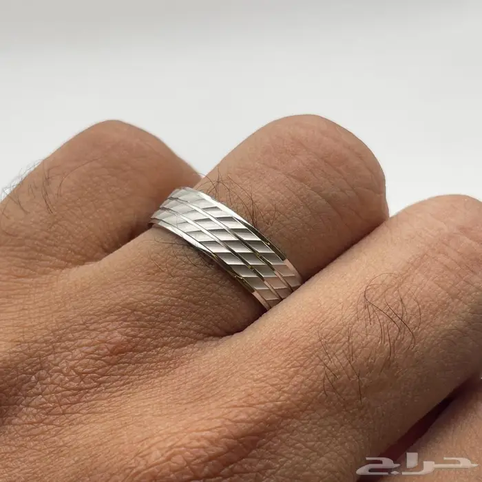 دبلة فضة رجالية عيار 925 3