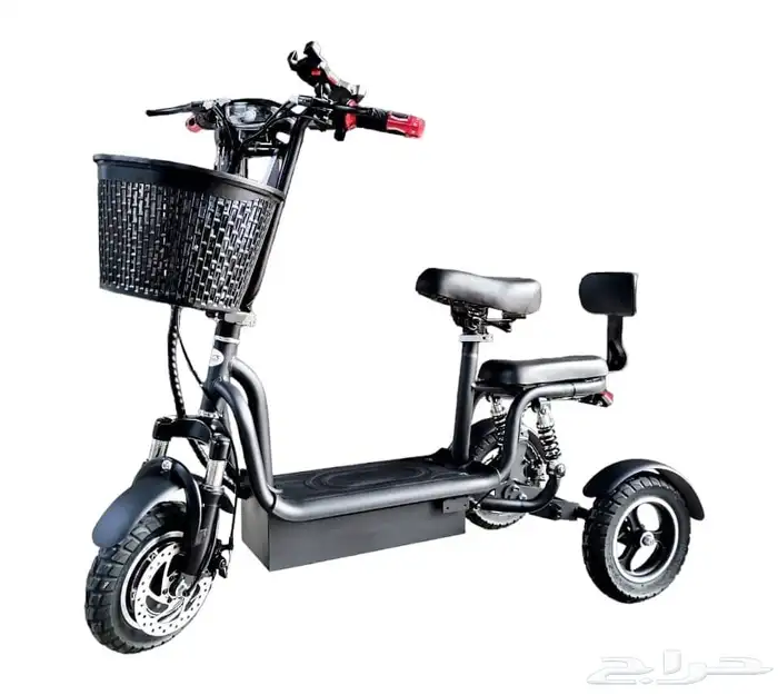 سكوتر كهربائي ثلاث عجلات 48V المطور بمقعدين وسلة 0