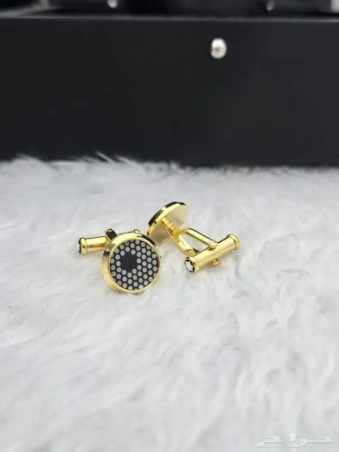 متجر_كاتشي أزرار أكمام دائرية بنمط أشعة وشعار النجمة 0