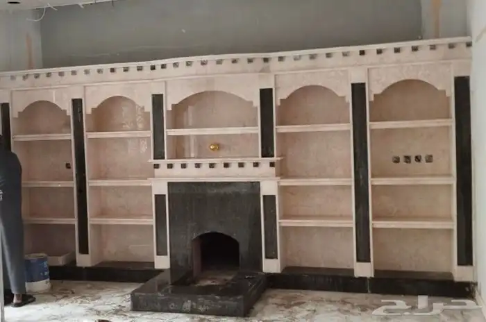 بيوت شعر مشب نار مشب رخام قرميد جمالون تلبيس قماش 5