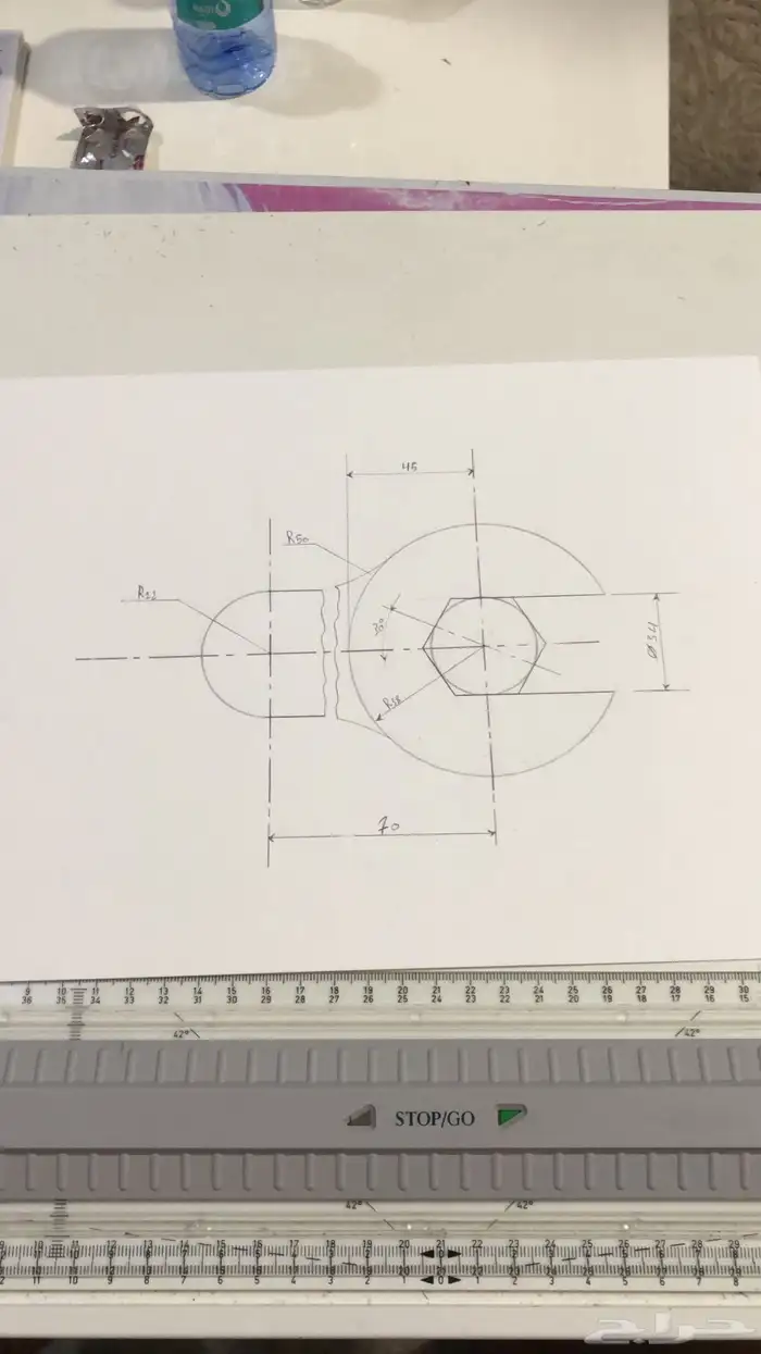 رسم هندسي دراونق لكلية الجبيل بالجبيل الصناعية 1
