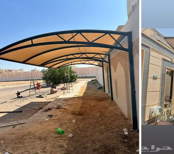مظلات وسواتر وبيوت الشعر جده وتغير قماش وتركيب مظلات فرنسي 9