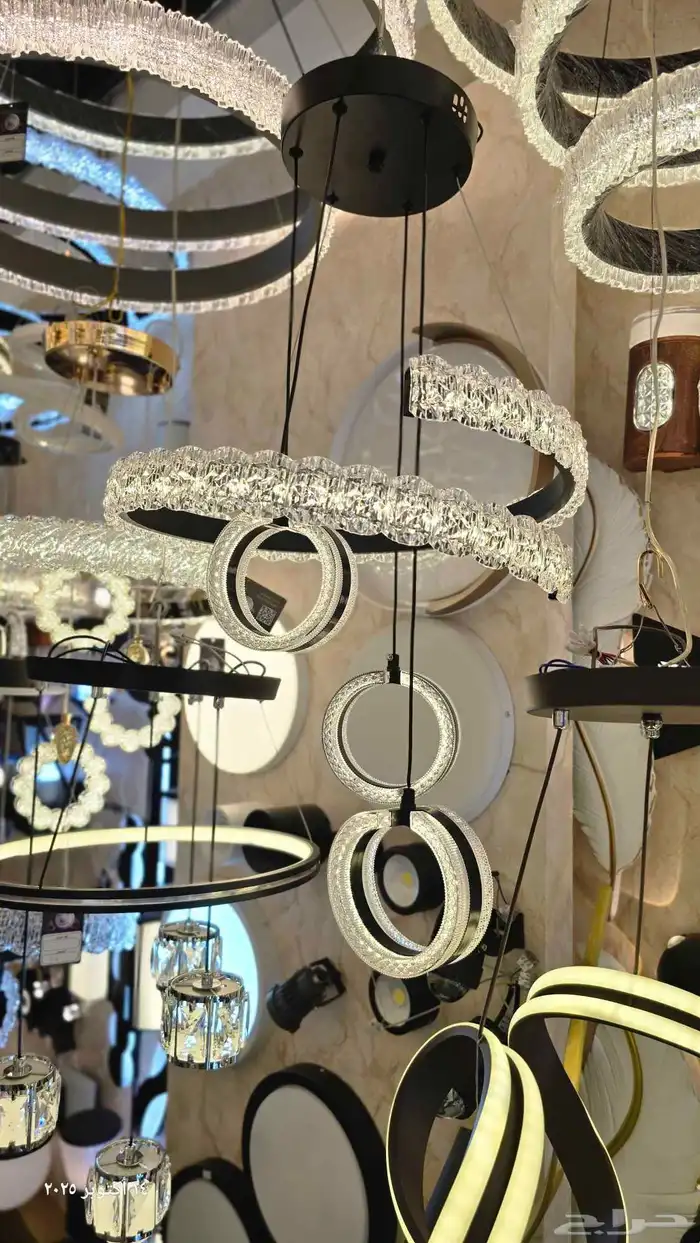 ثريات 2025 نجف كرستال ثريات_جداريه التواصل 6