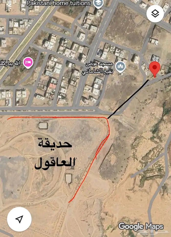 للبيع أرض سكنية قريبة جدا  من حديقة العاقول الجديدة 2