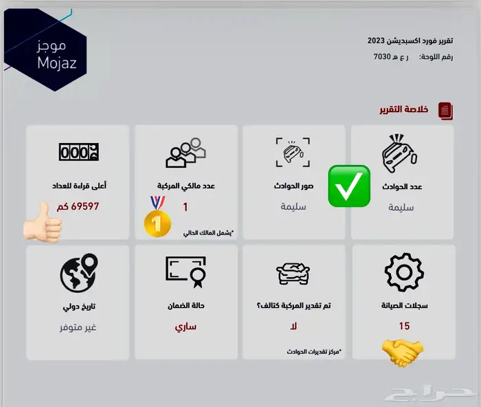 للبيع فورد اكسبيدشن مالك اول 2023 بدون دبل 14