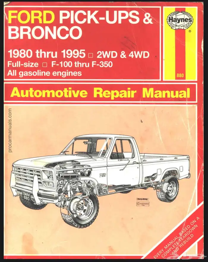 كتيب اصلاح هينيز فورد f100-f150-f250-f350 و برونكو 80-95 pdf 0