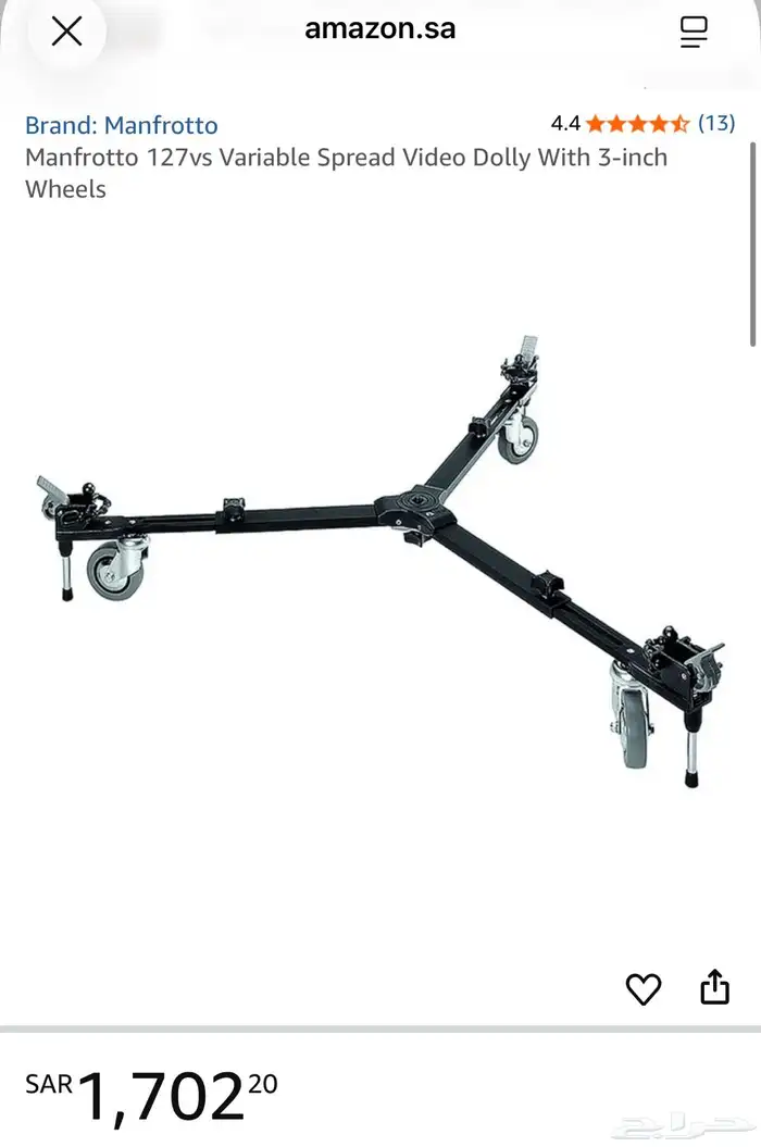 عجلات ترايبود Manfrotto اصلية 10
