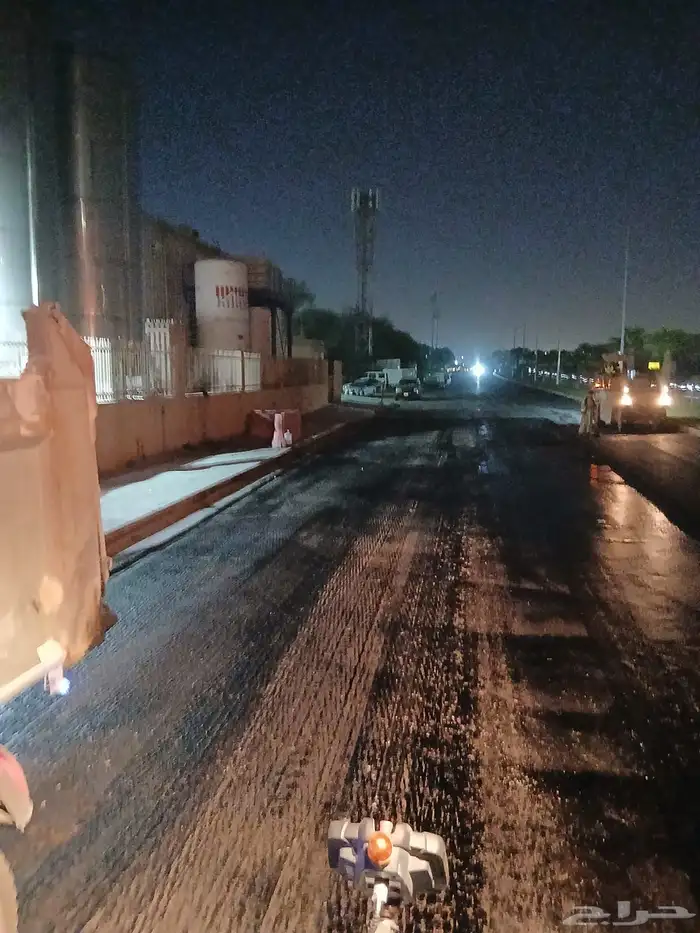 رش مادة الامسي ون والارسي تو اعمال اسفلت 8