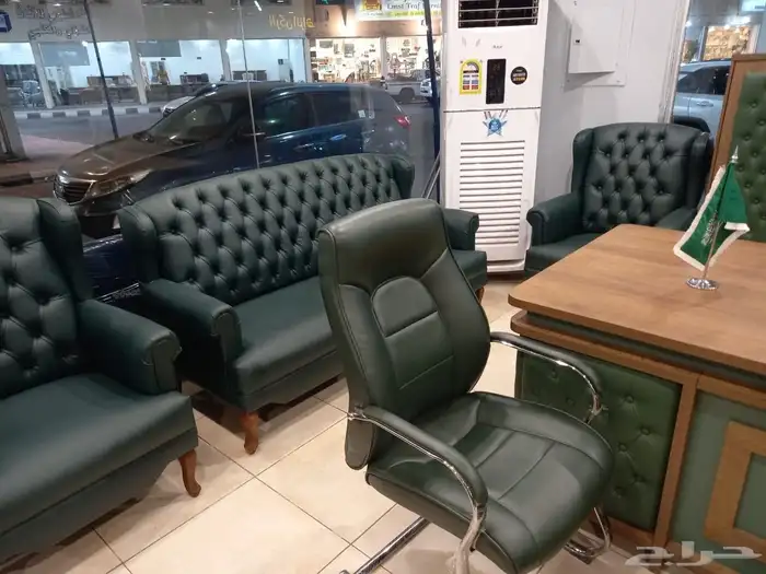 تفصيل جاهز كنبات جلد مكتبي عملي كراسي كوفي شوب كراسي انتظار 7