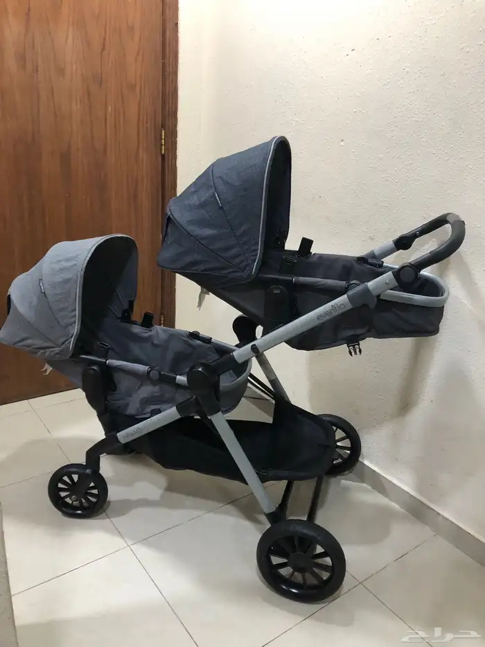 عربه اطفال تؤام براند ايفن فلو حالتها ممتازه جدا استعمال 8
