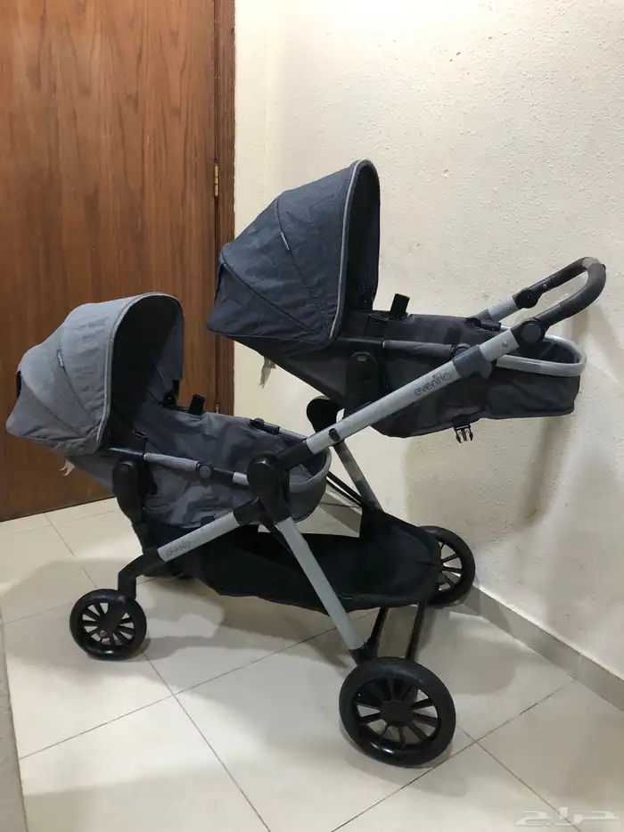 عربه اطفال تؤام براند ايفن فلو حالتها ممتازه جدا استعمال 6