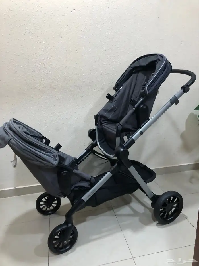 عربه اطفال تؤام براند ايفن فلو حالتها ممتازه جدا استعمال 3