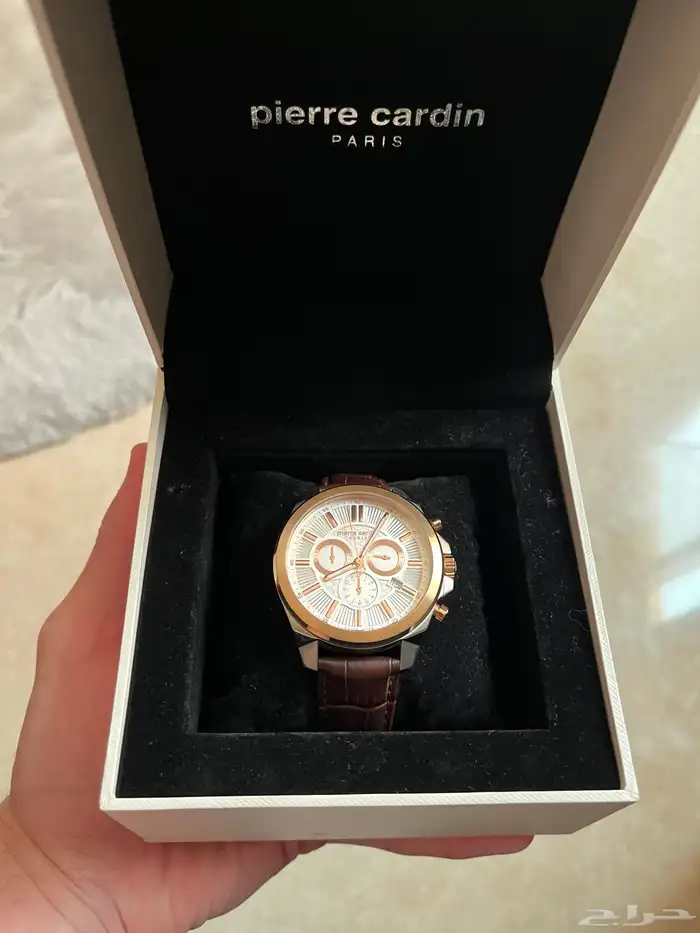 ساعة اصلية Pierre Cardin لون ذهبي جلد 2