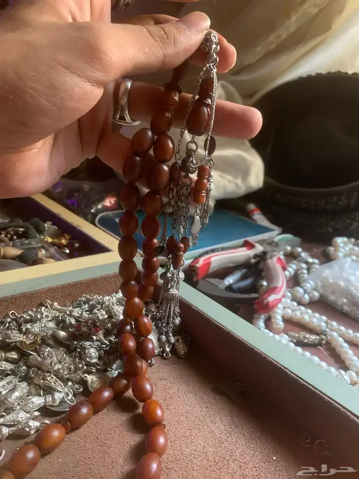 سبحة وحيد قرن خرتيت انتيك قديم فضة 4