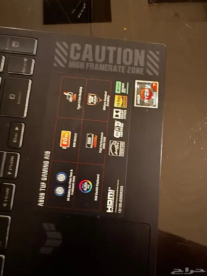 موصفات الجهاز RYZEN7 كرت الشاشه4060RTX الشاشه 144hz -1T 16G 2