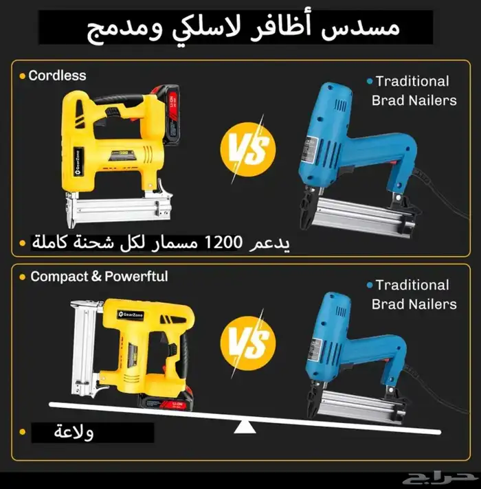 منشار هونداي ومكينه صنفرة هونداي ومسدس مسامير 15