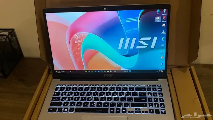 لابتوب msi مودرن 15 لون سلفر موديل 2024 3