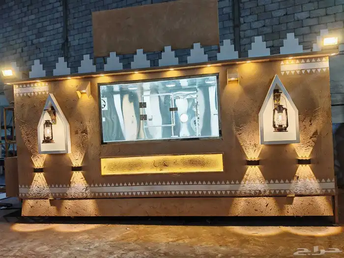 مواصفات العربه -1- مطبخ كامل مصنوع من الاستيل 2 جدران و 2