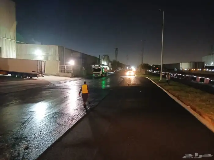 رش مادة الامسي ون والارسي تو اعمال اسفلت 5