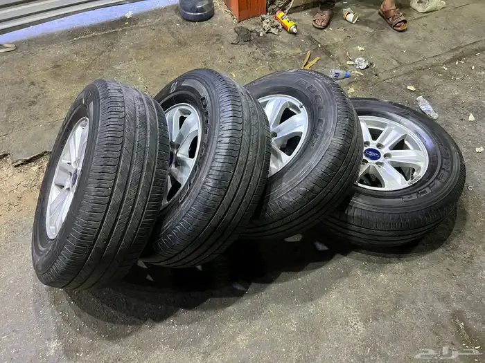 جنوط فورد اف 150 اصلي وكاله  مع كفرات برجستون 265.70.17 ت22 21