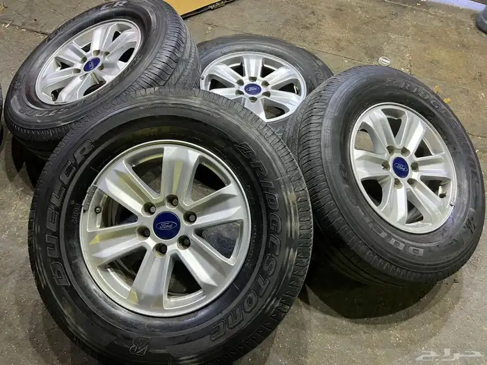 جنوط فورد اف 150 اصلي وكاله  مع كفرات برجستون 265.70.17 ت22 6