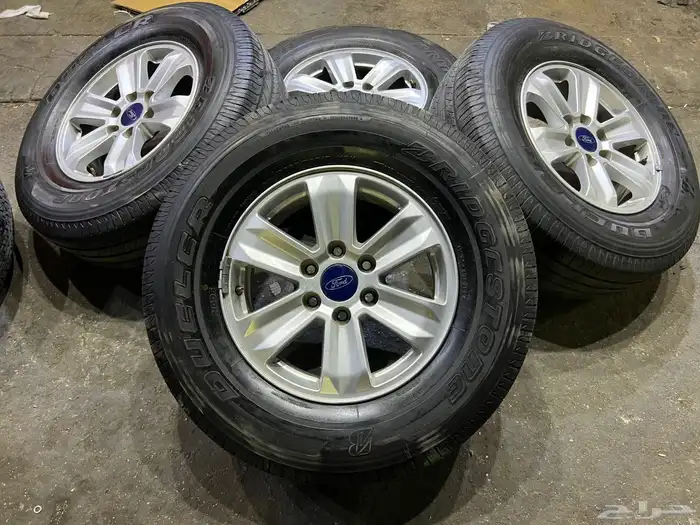 جنوط فورد اف 150 اصلي وكاله  مع كفرات برجستون 265.70.17 ت22 19