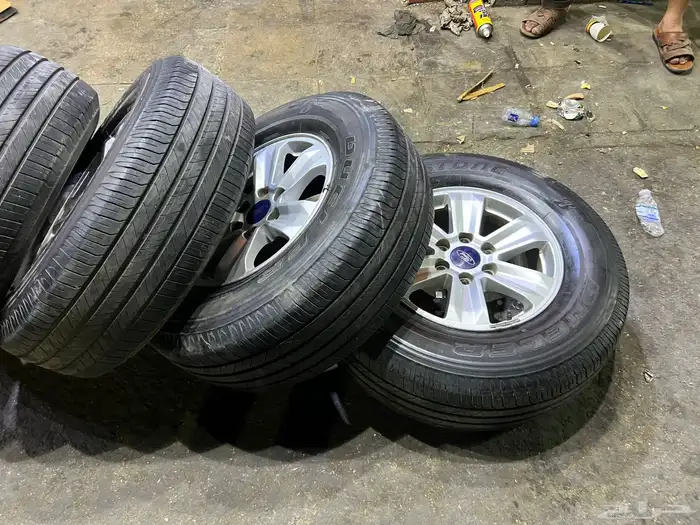 جنوط فورد اف 150 اصلي وكاله  مع كفرات برجستون 265.70.17 ت22 1