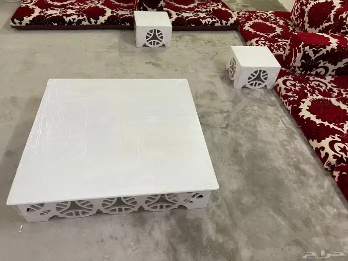 جلسه شعبيه متكامله بالكمار والطاوله الارضيه شبه جديده 2