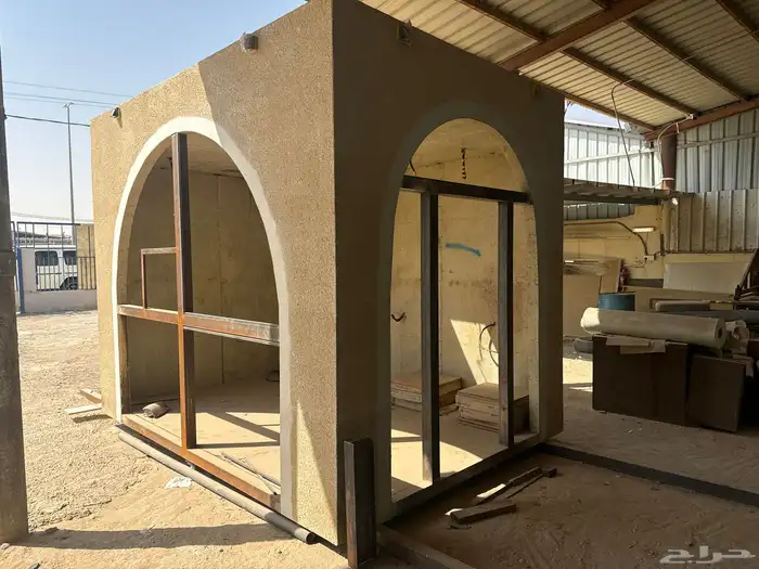 كشك متنقل فايبر مع حديد 0