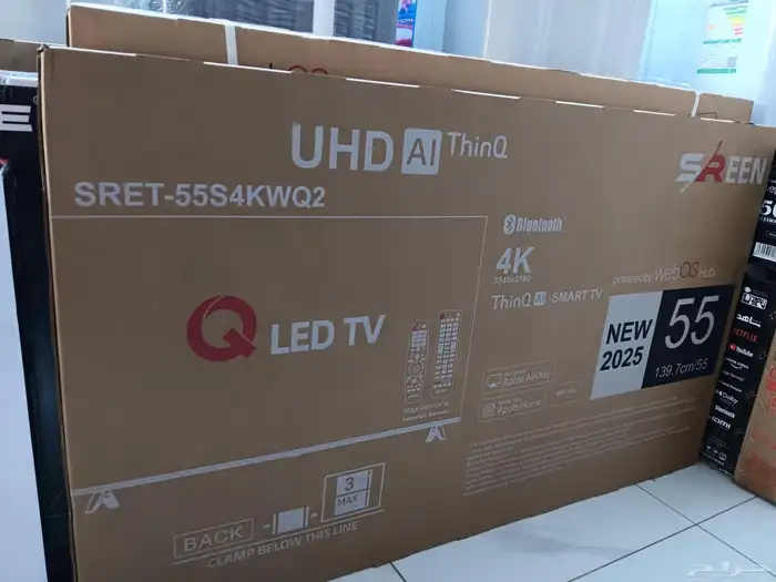 بيع أحدث شاشات تلفزيون سمارت 4k QLED LED واي فاي 3