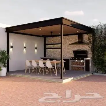 خبام مظلات سواتر برجولات قرميد حدائق ديكورات 8