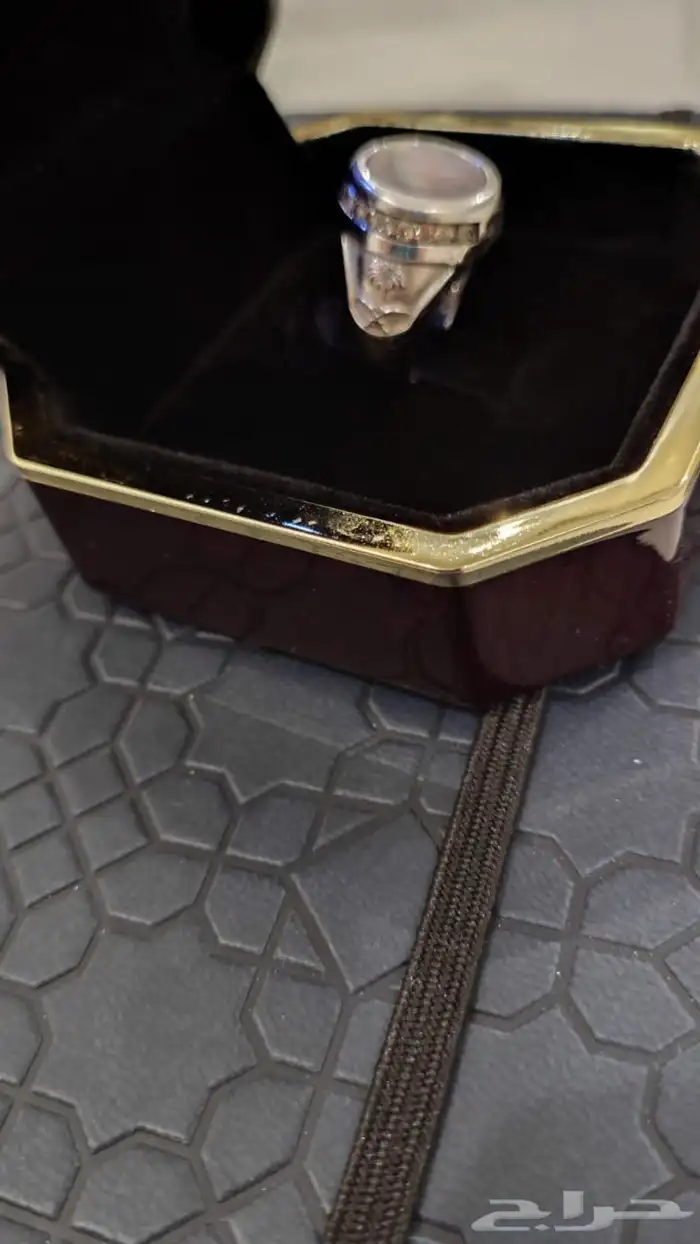 خاتم حجر صدف و الماس 3